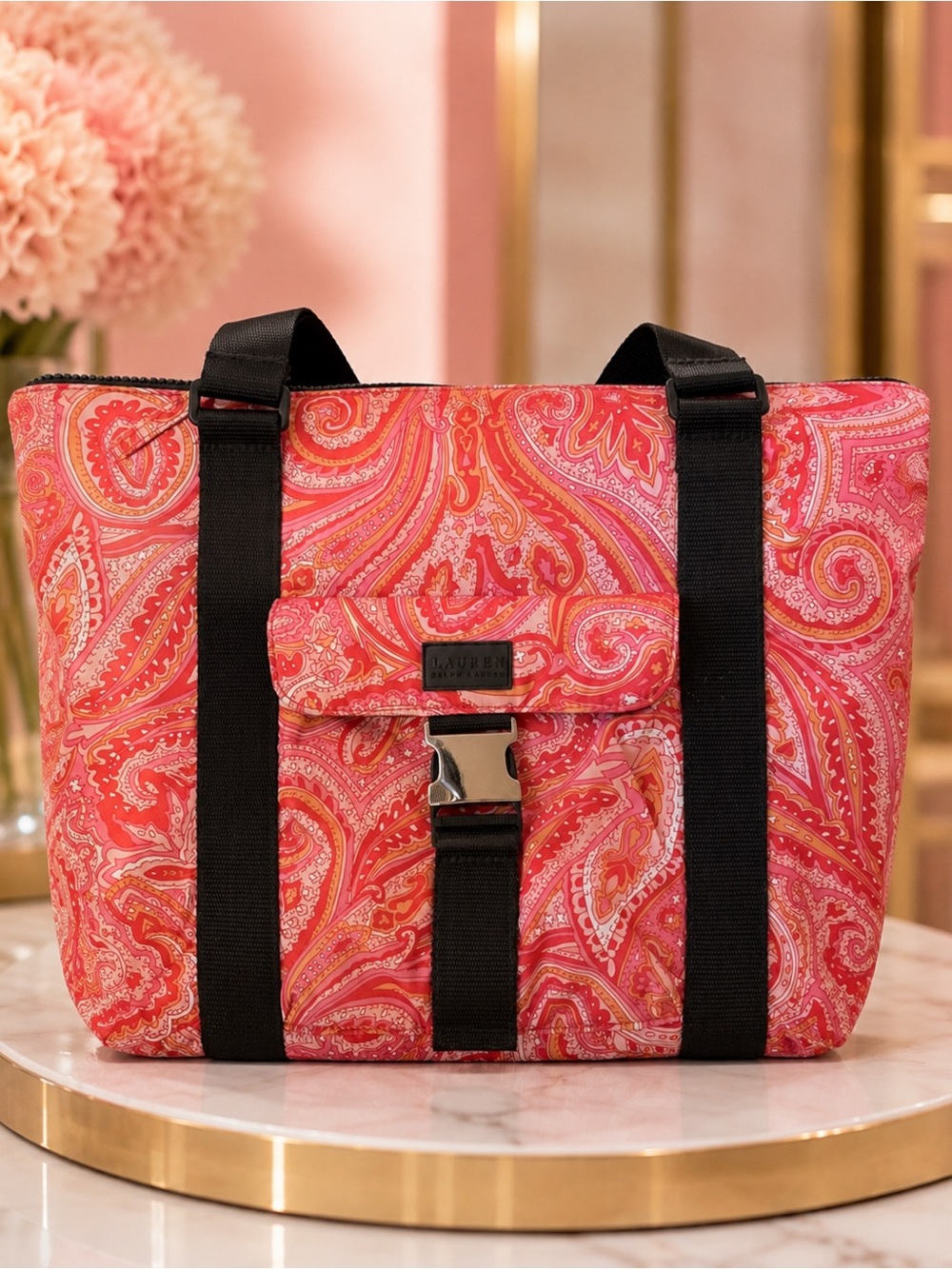 Lauren Ralph Lauren Paisley Nylon Utility Tote